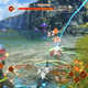 A chaotic battle screen shows Xenoblade 3's messy UI.